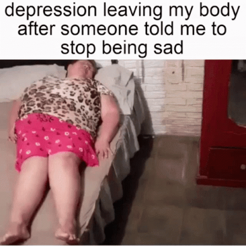 Depression Leaving Body Meme GIF