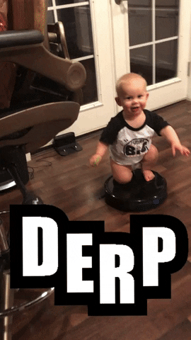 Derp Cute Silly Boy Vacuum GIF
