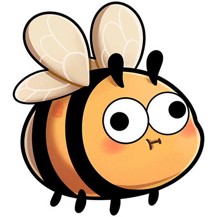 Derp Face Funny Bee GIF