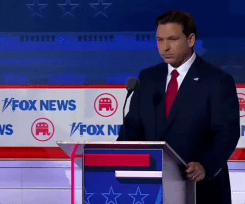 Desantis Looking Nervous GIF