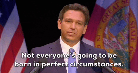 Desantis Talking About Equality GIF