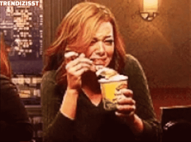 Desperate Emma Stone Eating Ice Cream GIF