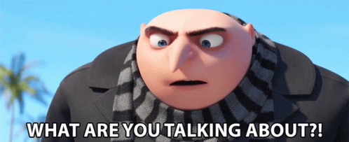 Despicable Me Character Asking What Are You Talking About GIF