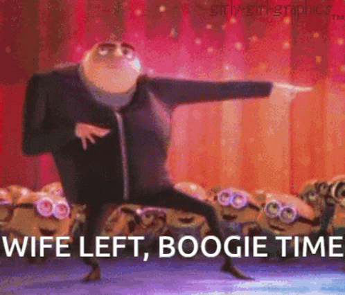 Despicable Me Gru Dancing Wife Left Boogie Time GIF