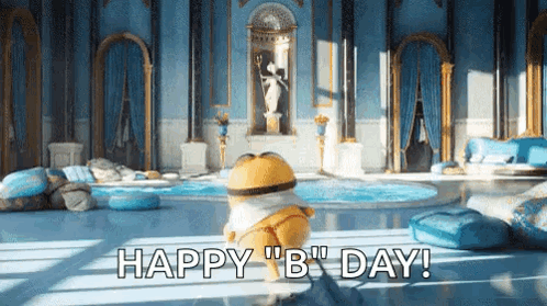 Despicable Me Minion Saying Happy B Day