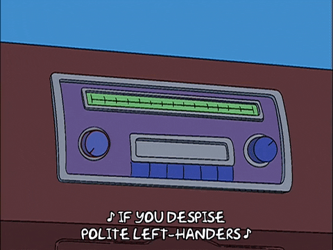 Despising Left Handed People GIF