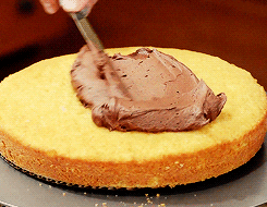 Dessert Cake Layering Choco Spread GIF