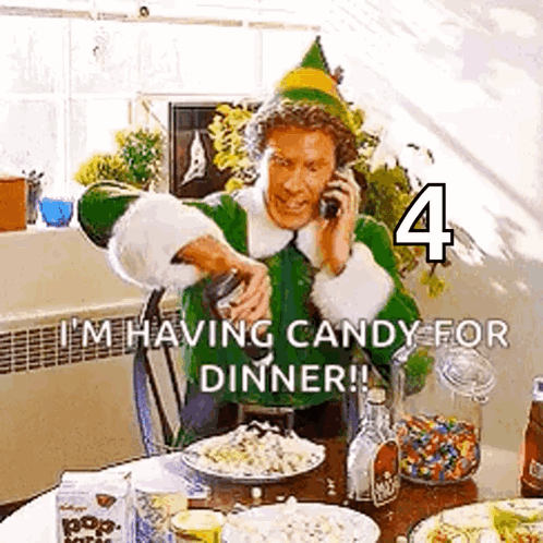 Dessert Christmas Dinner Elf GIF