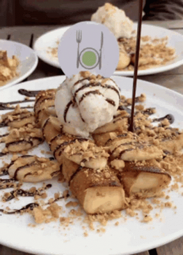 Dessert Crepe Chocolate Syrup GIF