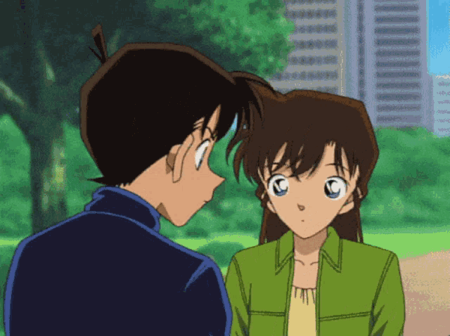 Detective Conan Anime Couple Shinichi Ran GIF