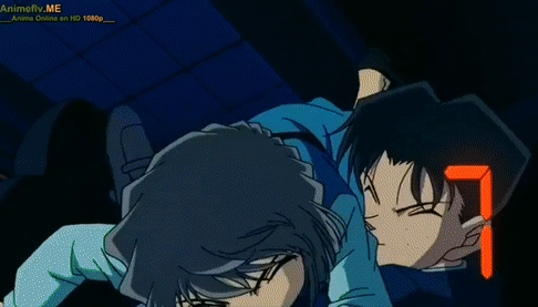 Detective Conan Flying Car Helmet Kick GIF