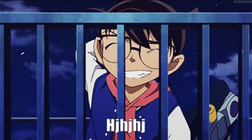 Detective Conan Scratching GIF