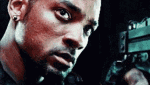 Detective Del Spooner Targeting Irobot GIF