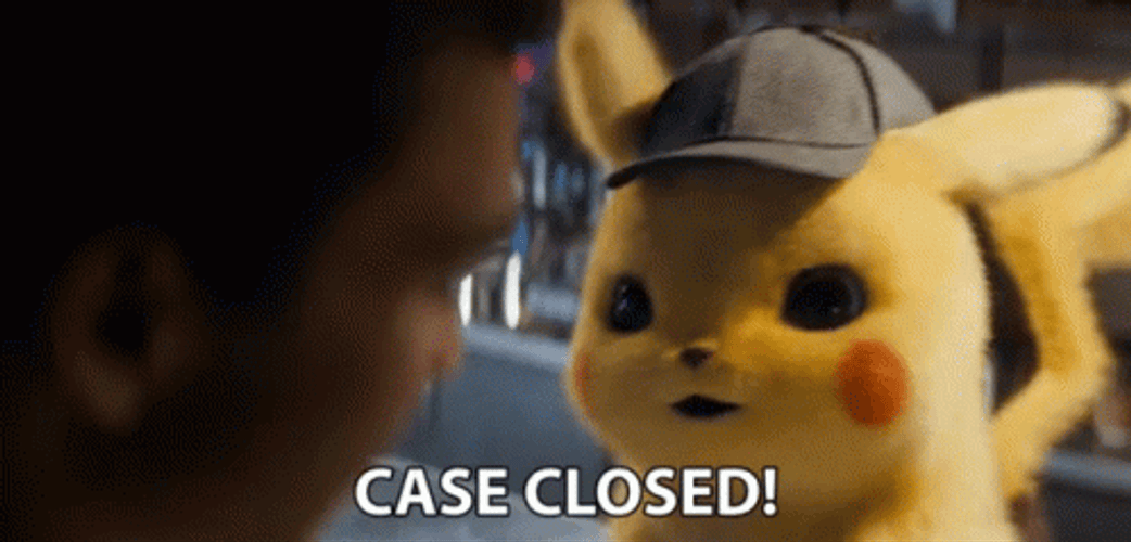 Detective Pikachu Case Closed GIF