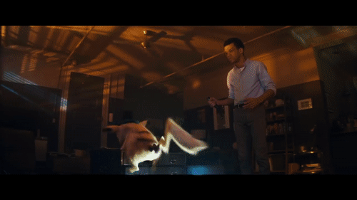 Detective Pikachu Climbing Small Staircase GIF