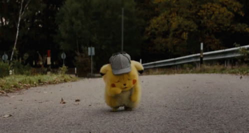 Detective Pikachu Crying While Walking Alone GIF
