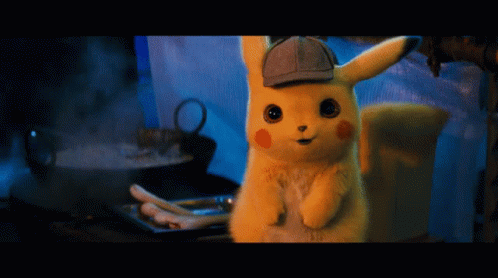 Detective Pikachu Cute Talking GIF