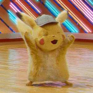 Detective Pikachu Dancing Cute GIF