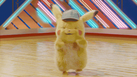 Detective Pikachu Dancing Happily GIF
