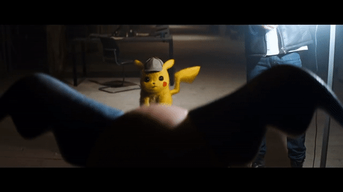 Detective Pikachu Facing Mr Mime GIF