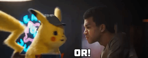 Detective Pikachu Hitting Harry Goodman With Tail GIF