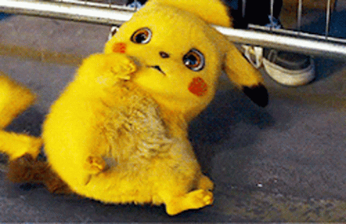 Detective Pikachu Looking Scared GIF