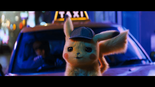 Detective Pikachu On Taxi Hoodie GIF