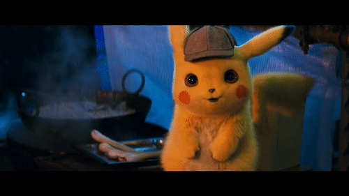 Detective Pikachu Talking Continuously GIF