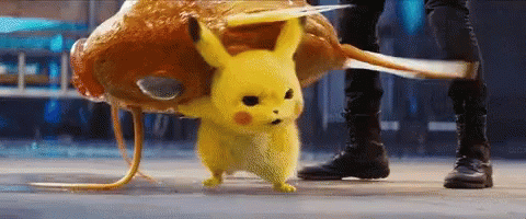 Detective Pikachu Throwing Magikarp To Floor GIF