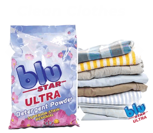 Detergent Powder and Clothes