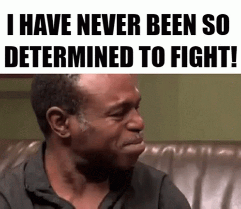 Determined To Fight On Old Man Crying Meme GIF