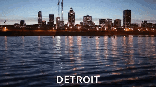 Detroit City Skyline