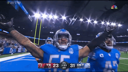 Detroit Lions Derrick Barnes Proud Win GIF