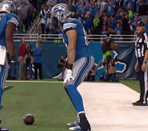 Detroit Lions Football Player Kicking GIF