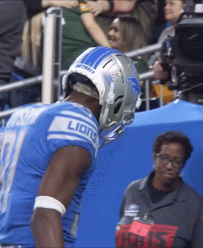 Detroit Lions Kerby Joseph Chest Pump GIF