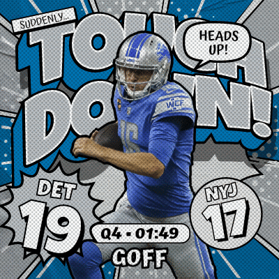 Detroit Lions vs NY Giants Football Game Advertisement