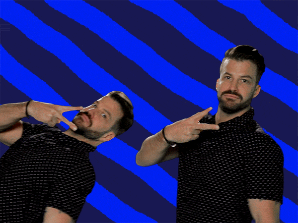 Deuces Hand Gesture Walking Out Loop GIF