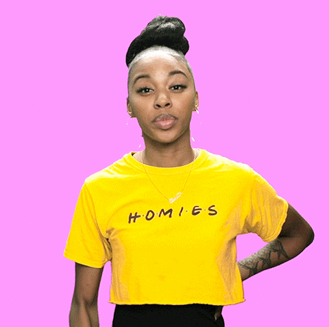 Deuces Sassy Lady Yellow Tee Walking Out GIF