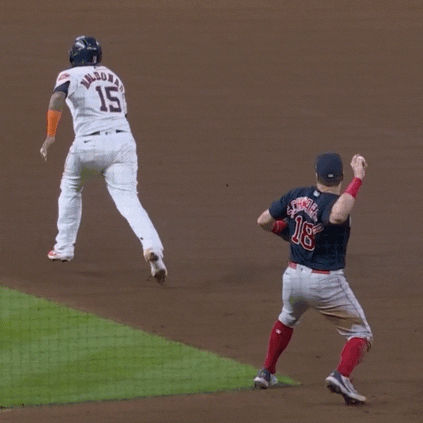 Devers Catch The Ball GIF