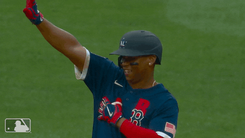 Devers Happy Waving GIF