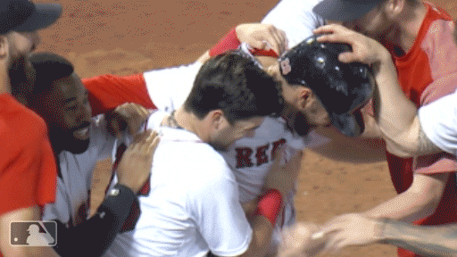 Devers Team Cheering GIF