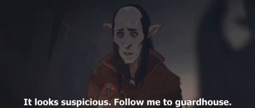 Devil Looks Suspicious Follow Me GIF