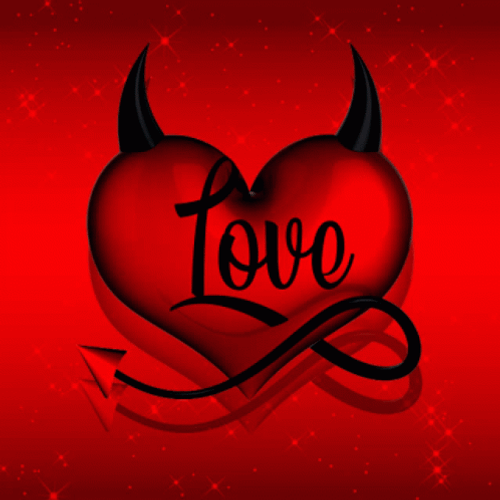 Devil Love Horn Heart GIF