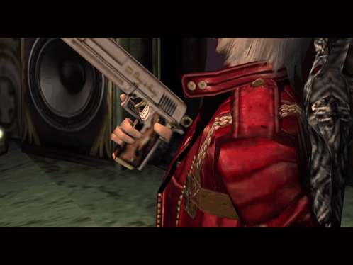 Devil May Cry Character Holding Gun GIF