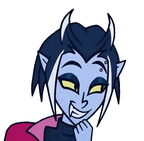 Devil With Horns and Fangs