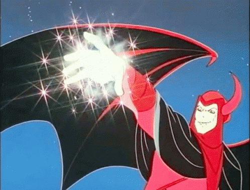 Devil With Horns Holding Light