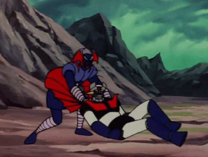 Devilman Body Slam Mazinger Z GIF