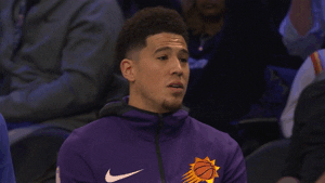 Devin Booker Looks Intrigued GIF