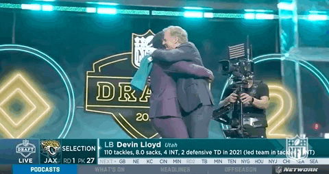 Devin Lloyd Love You Man Hug Tight GIF