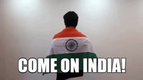 Devindar Cheering Come On India GIF